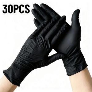 30/70PCSDisposable Black Nitrile Gloves Disposable  Cleaning Household Cleaning Kitchen Beauty Hairdressing Embroidery Tools