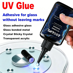 50g New High-Strength UV Glue Curing Resin Adhesive (Equipped With UV Flashlight) Suitable For glass Crystal And Handmade DIY