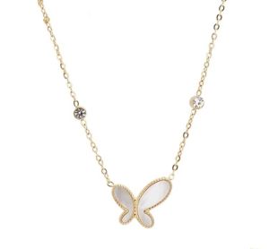 Kalung Titanium Wanita Kalung Premium Liontin Lapis Emas Anti Luntur