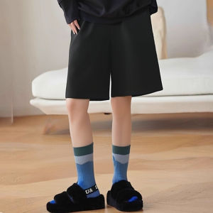 Loose Five-Quarter Short Pants Womens Casual Trousers Straight Leg Natural Waist Other Fabric Ladies Fashion Winter 2025