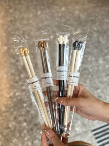 Bộ 2 Đôi Thìa Hợp Kim Kháng Khuẩn Màu Tương Phản Phong Cách Cactus INS Bộ Đồ Ăn Gia Đình Bằng Nhựa Thủ Công Thiết Kế Hình Học