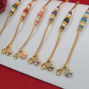 คลามทองลายซีตรองคั่น ยาว 6-6.5 นิ้ว ตะขอตัวเอ็น ใส่อาบน้ำ สร้อยข้อมือ ใส่หัวใจ คละสี