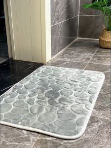 Home Bathroom Mat Non-slip Pebble Carpets Absorbent Lavatory Bedroom Floor/Karpet Kaki Tebal Serap Air/浴室地毯防滑地垫