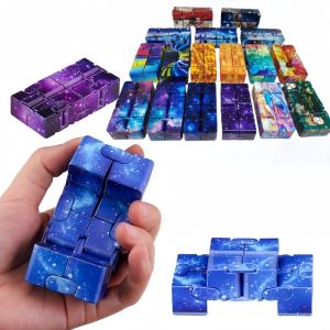 Infinity Cube Flip ADHD Anxiety Toy Fingertip Game Puzzle Antistress Magic Finger Fidget Autism Hand Gift for Children