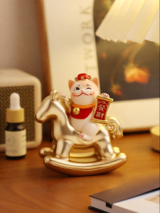 ZHONGGE | Creative Lucky Cat Figurine New Chinese Style