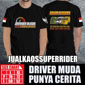 BAJU KAOS DISTRO DRIVER MUDA PUNYA CERITA BLACK