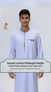 AL HARAMAIN - 053 Mens Adult Thobe | Elegant Black Arabic Formal | Soft & Non-Stretch Fabric