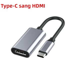 Cáp Chuyển Đổi USB C Sang HDMI 4K Đầu Type C Đực Sang HDMI Cái Tương Thích Với MacBook iPad Laptop Tablet TV Galaxy USB3.1 Đực Sang HDMI Cái