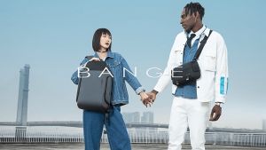 BANGE Backpack Mens Double Shoulder Bag Large Capacity Business Mens Waterproof Travel Laptop Backpack