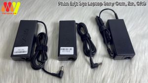 Sạc Laptop SONY Vaio 19.5V - 4.7A - 90W Tặng kèm dây nguồn (NEW ). Bảo hành 1 đổi 1