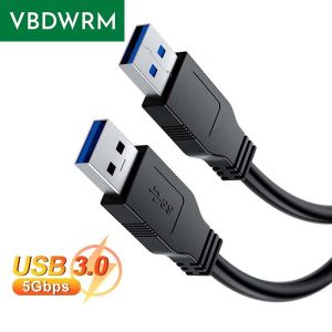 USB 3.0 Cable Short Type A USB 3.0 Male to Male cord for Laptop Cooling Fan/padCameraUSB hubSwitchDouble USB A male cable