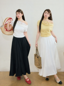 JULULOOK | Áo Thun Cổ Trụ Dập Vai Phối Ren Plus Size