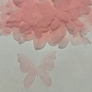 Set 50 con bướm vải voan Hàn cắt laser nhiều màu nguyên liệu làm handmadeDIY