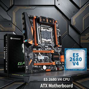 HUANANZHI | HUANANZHI X99 BD4 with E5 2680 V4 combo kit LGA 2011-3 X99 Motherboard Support DDR4 Combo Kit for High-End Gaming