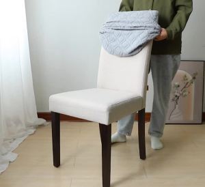 Jacquard Fabric Chair Covers Stretch Solid Colors Dining Chair Slipcovers Removable Dustproof Chair Protector Home Decor Banquet