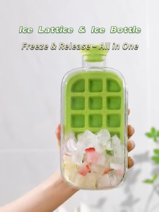 [Local]1200/800/500ml Ice Cube Containers Transparent Chill Ice Cube Molds Household Leak-proof Ice Cups