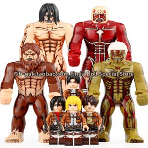 Anime Attack on Titan Eren Mikasa Levi Figure Building Block Toys