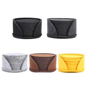 【New Arrival】 Durable Felt Coasters Set of 10 Round Heat-Resistant Cup Mats for Hot Drinks and Cold Beverages