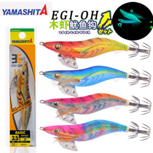 Yamashita Wood Shrimp Squid Hook EGI-OHK Ultraviolet Light Bait Wood Cuttlefish Glowing Nighttime Squid Hook Fishing Gear