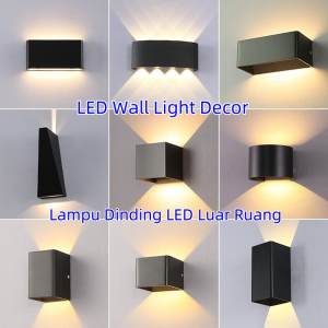 【pengiriman cepat】Dekorasi Lampu Dinding LED Luar Ruangan 4/6/8W Lampu Minimalis Modern 10W Lampu Dinding Tahan Air Dalam / Luar Ruangan