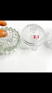 Hũ thủy tinh hoa mặt trời/ hộp thủy tinh đựng bánh mứt tết kẹo tết đựng hạt/ Hũ mặt trời 3 chân