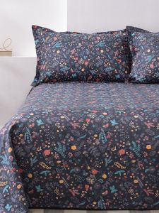 ผ้าปูที่นอนผ้าฝ้ายหนามีสไตล์Insสไตล์หอพักผ้านวมรูปแบบดอกไม้พืชคุณภาพที่เหนือกว่าเหมาะสําหรับทุกวัย