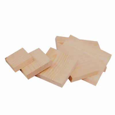 Square Pine Wood Board Model Material 1/2/3cm Thick Solid Wood Block Original Wood Sculpture Base Pad Board Game Accessories