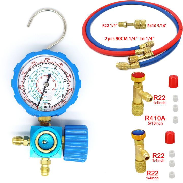 Air Condition Gauge Set For R410A R22 R134a R404A Refrigerants Manifold ...