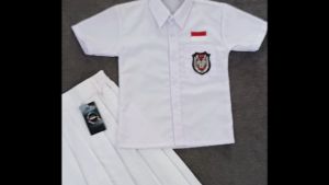 setelan seragam sekolah putih-putih perempuan lengan pendek sd kelas 1-6 non-set