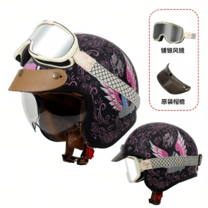 Japanese Retro Motorcycle Helmet for Men and Women