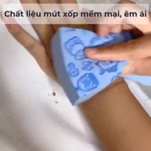 Bông Tắm - Mút Tắm Miếng Kỳ Ghét Hàn Quốc Pororo Miếng Tẩy Tế Bào Chết Tạo Bọt Siêu Sạch Mềm Mịn (12.8 X 7 X 3 Cm)