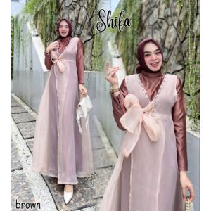 SHIFA Gamis Gaun Pesta Pernikahan Kondangan Wisuda Walimah Muslimah