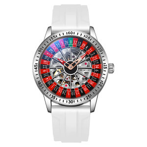 New 2025 Mens Automatic Mechanical Wristwatch Waterproof Luminous Dial Concept Black Hole Gambling Wheel Design Domestic Brand