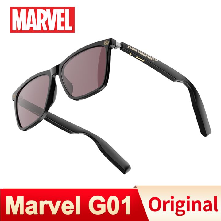 แว่นอัจฉริยะ Marvel แว่นตากันแดด5.4บลูทูธไร้สาย,สำหรับกีฬากลางแจ้งโทรแฮนด์ฟรีแว่นตาป้องกันแสงสีฟ้า