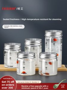 Heat Resistant Glass Cup Empty Bottle Sealed Soup Bowl Home Use Food Grade Birds Nest Flower Gel Special Small Sealed Jar