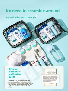 Portable Travel Kit with Shampoo Shower Gel Laundry Liquid and Mouthwash Cup ETRAVEL