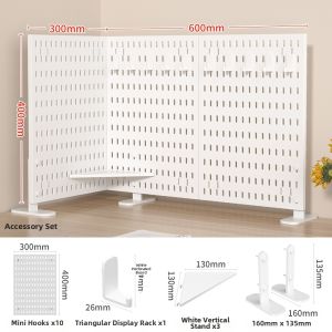 QINFEI | DIY No Drilling Freestanding Clamp-on Desktop Storage Organizer