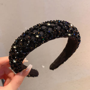 Elegant Fashionable Ultra-Shiny Hairband Women's High Hairline Washing Face Accessory Crystal Embedded Korean Style