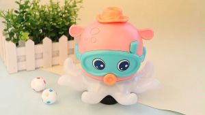 Jackjacktoys Mainan Edukasi Anak Balita Gurita Berjalan Meniup Bola Terbang Edukatif Suara dan Lampu