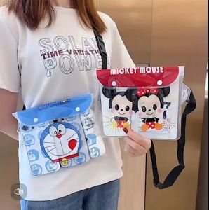พร้อมส่งในไทย ซองกันน้ำคาดอก ลายการ์ตูน กระเป๋ากันน้ำคาดอก-คาดเอว สายปรับความยาวได้ มีซิปล๊อค 3 ชั้น ใส่เล่นสงกรานต์