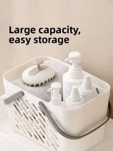 FaSoLa | Bathroom Organizer Basket Portable Washroom Supplies Storage