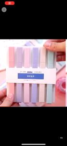 6 PCS/Set Morandi color Highlighter Pens eye care marker soft head student Kawaii Candy Color fluorescent pen note school light