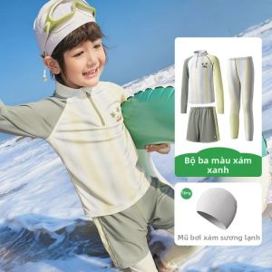 Kocotree | Bộ Đồ Bơi Trẻ Em 3 Mảnh Tay Dài Chống Nắng