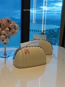 Hộp Đựng Giấy Để Bàn Decor Hình Vỏ Sò Siêu Dễ Thương