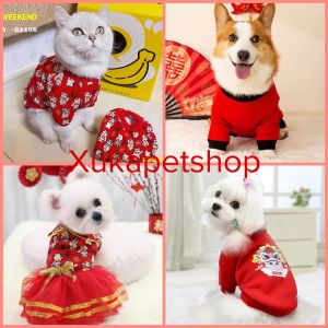 [Voucher 12%] Áo thú cưng Tết 2023 nỉ mềm mại hình ông thần tài mèo may mắn