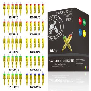 TROYTATU Tattoo Needle Cartridge 10PCS/Box Tattoo Needles RM/RL Mix Size Disposable Tattoo Needle Tattoo Supplies for Tattoo machine and Artist