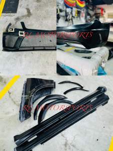Mercedes Benz w204 black series wide bodykit body kit front side rear bumper skirt lip fender arch flare trim cover