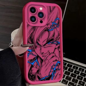 Bandai | Ốp Điện Thoại Silicon Dragon Ball Son Goku Zamasu Cho iPhone 17/16/16E/15/14/13/12/11 Pro Max X XS SE 2020 - Thiết Kế Mờ Nhẹ Chống Xước