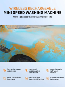 Wireless car wash machine high-pressure car wash machine household electric 2025 new model new turbocharged super strong pressure foldable portable car wash machine