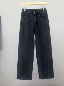 High Waist Wide Leg Jeans Womens Spring Autumn Tall Slimming Loose Nine-Piece Straight Leg Pants Short plus Size Denim